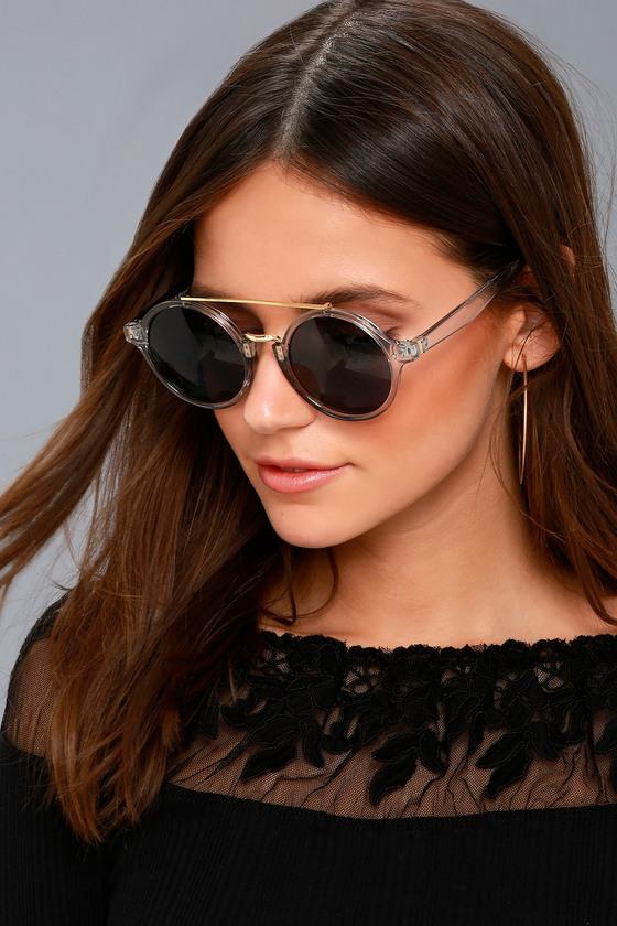 Room 32 Grey Round Sunglasses | Lulus