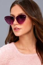 Spitfire | Twice Shy Clear And Purple Cat-eye Sunglasses | Lulus