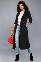 Re:named Workday Runway Black Trench Coat