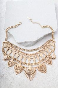 Lulus Made For This Gold Statement Necklace