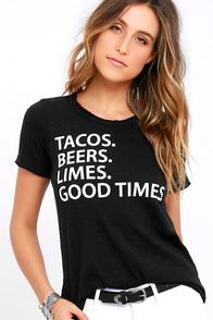 Chaser Limes And Good Times Washed Black Tee