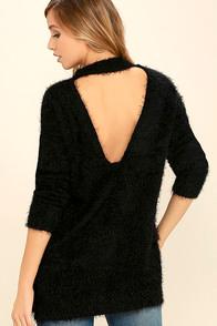 Love Riche Bundle Of Hugs Black Backless Sweater