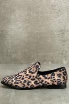 Steven By Steve Madden Adrianna Velvet Leopard Loafers