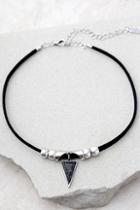 Lulus Direct Message Silver And Black Choker Necklace