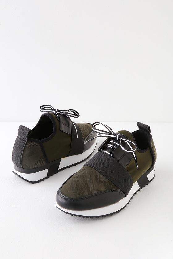 Steve Madden Antics Green Camouflage Sneakers | Lulus