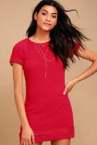 Perfect Time Red Shift Dress | Lulus