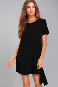 Lulus Shifty Business Black Shift Dress