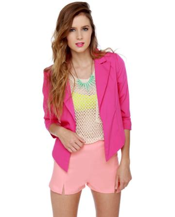 Model Citizen Fuchsia Pink Blazer