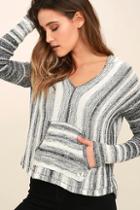 Billabong Island Baja Black And Cream Hoodie