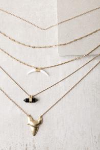 Lulus Eternal Dreams Gold Layered Necklace