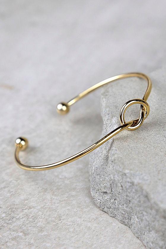 Lulus | Let's Tie The Knot Gold Bracelet