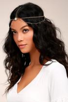 Lulus | Cosmic Ascension Gold Rhinestone Headpiece