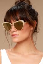 Lulus | Sun Ray Gold Mirrored Sunglasses