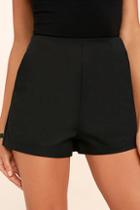 Lulus Always In Love Black High-waisted Shorts