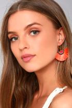 Shashi Shannon Coral Orange Earrings