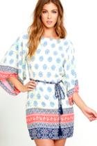 Lulus Citrus Avenue Cream Print Dress