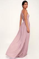 Love Spell Dusty Lavender Lace-back Maxi Dress | Lulus