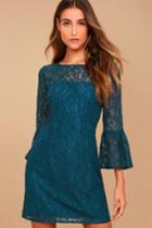 Bb Dakota Billie Teal Blue Lace Dress | Lulus