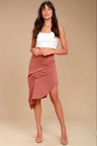 The Fifth Label Cue The Beats Rusty Rose Asymmetrical Skirt