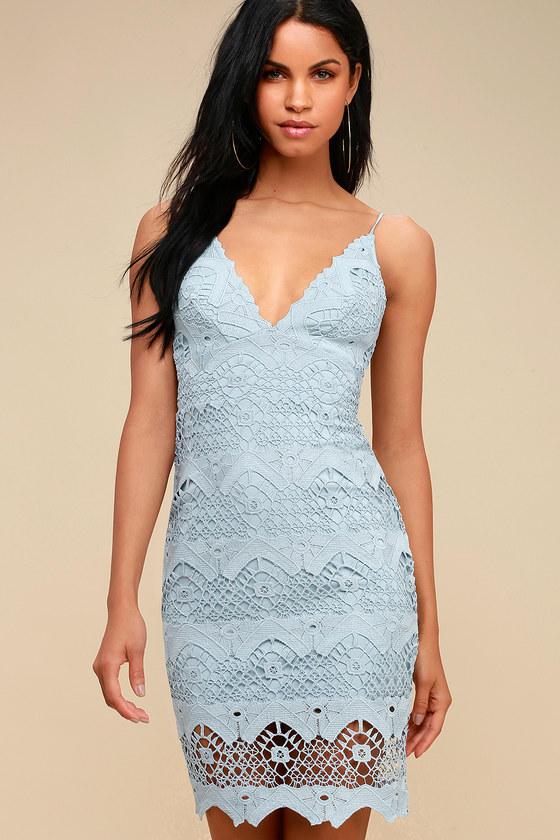 Sway Away Light Blue Crochet Lace Dress | Lulus