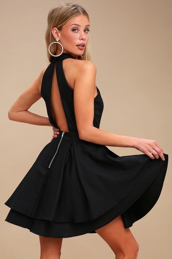 Dress Rehearsal Black Skater Dress | Lulus