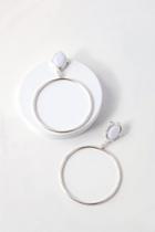 Batina White And Silver Hoop Earrings | Lulus
