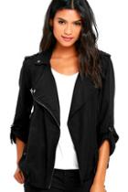 Blank Nyc Woven Black Moto Jacket