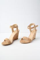 Whitney Cork Wedge Sandal Heels | Lulus