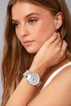 Lulus | Time To Trend Silver Watch