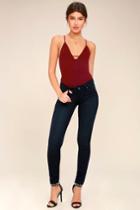 Paige Verdugo Dark Wash Skinny Jeans | Lulus