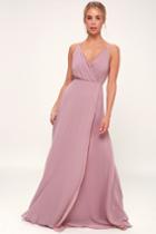 You've Got The Love Dusty Lavender Backless Maxi Dress | Lulus