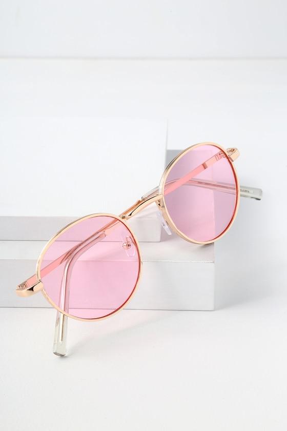 Be Yourself Gold And Pink Sunglasses | Lulus
