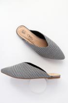 So Me Keva Black And White Houndstooth Pointed Toe Mules | Lulus