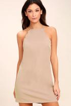 Lulus Endlessly Endearing Taupe Dress