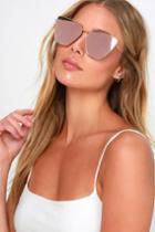 Hamilton Rose Gold And Pink Mirrored Sunglasses | Lulus