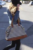 Lulus | Exclusive Jet Setter Cream And Black Striped Weekender