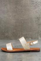 Dbdk Kapalua Gold Flat Sandals