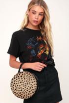 Nine Lives Leopard Print Circle Bag | Lulus