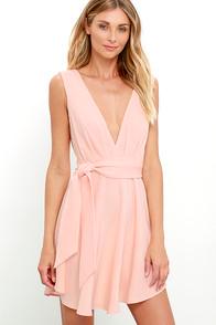 Finders Keepers Finders Keepers Collide Peach Skater Dress