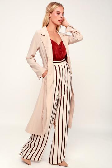 Aakaa Misty Morning Beige Trench Coat | Lulus