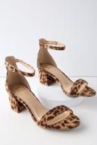 Harper Leopard Suede Ankle Strap Heels | Lulus