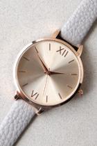 Lulus Eon And On Rose Gold And Grey Watch