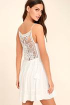 Lulus | Idyllic White Lace Dress | Size Small | 100% Rayon