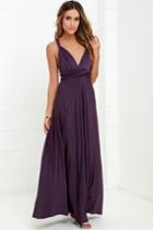 Lulus | Always Stunning Convertible Purple Maxi Dress | Size X-small