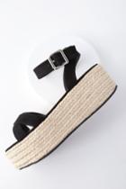 Liliana Cobi Black Espadrille Platform Sandal Heels | Lulus