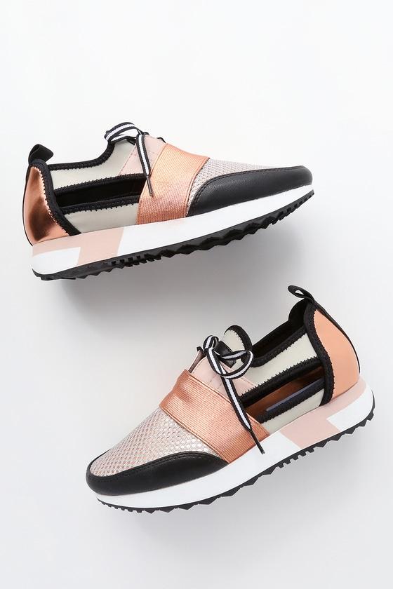 Steve Madden Arctic Rose Gold Cutout Sneakers | Lulus