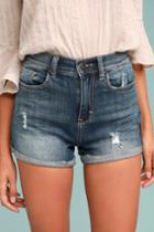 Sneak Peek Sing Along Medium Wash Distressed Denim Shorts | Lulus