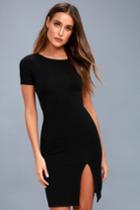 Flatter Me Black Bodycon Dress | Lulus