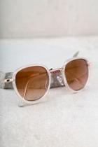 Lulus Bupkis Gold And Clear Sunglasses
