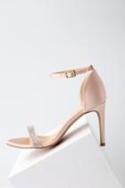 Alyssa Blush Satin Ankle Strap Heels | Lulus